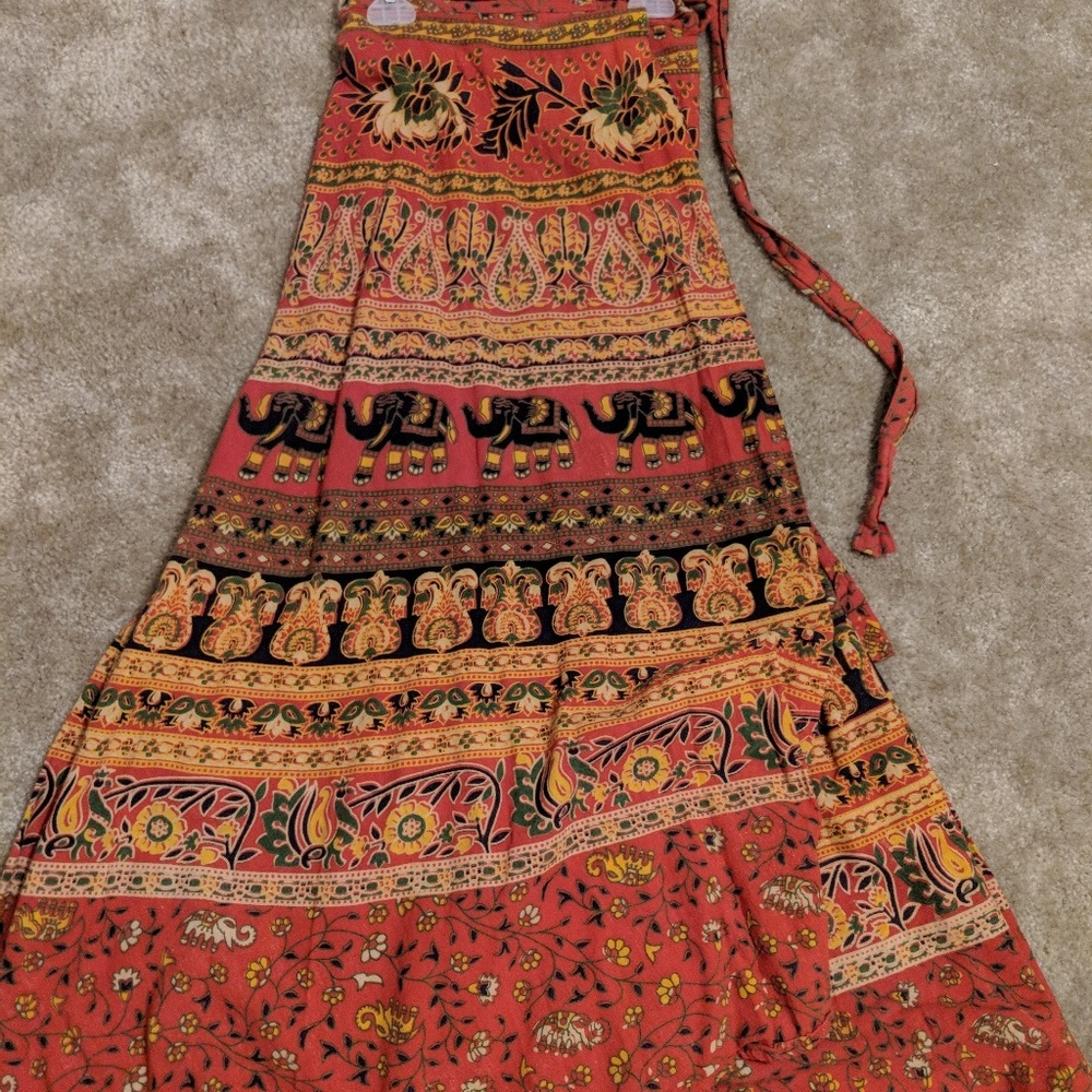 Elephant wrap skirt
